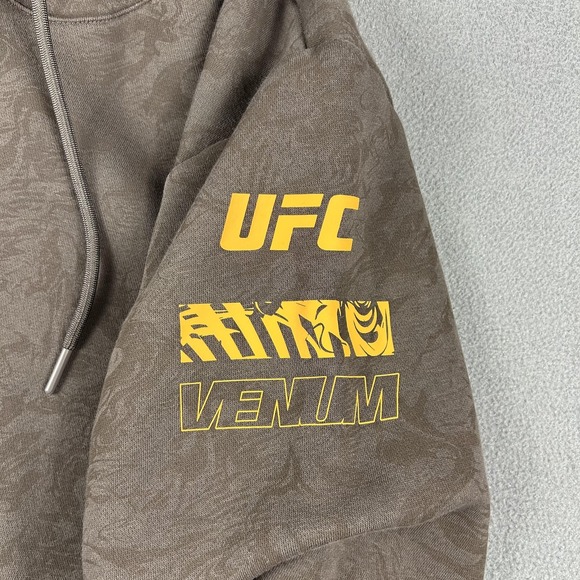 UFC Hoodie Mens Medium Brown Venum Pullover Sweatshirt MMA Mixed Martial Arts - Picture 4 of 9